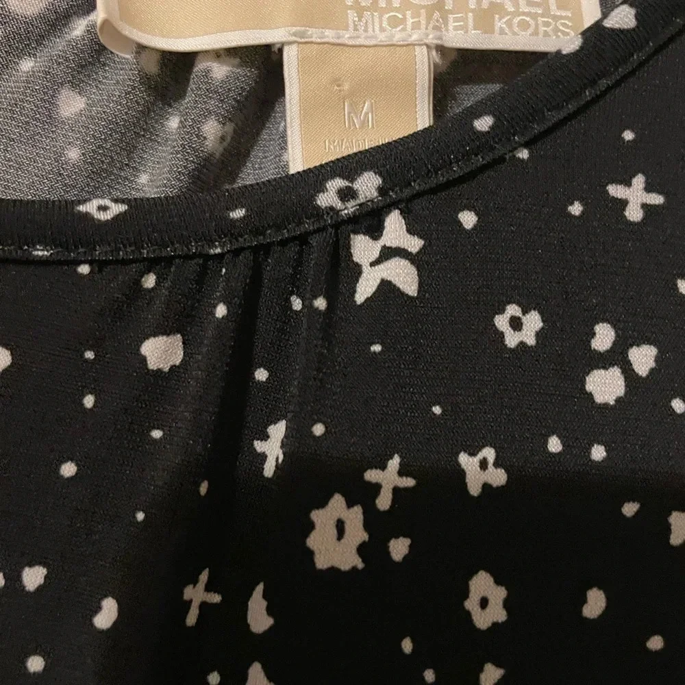 Michael Kors Nora Print Border Maxi Dress Size Medium